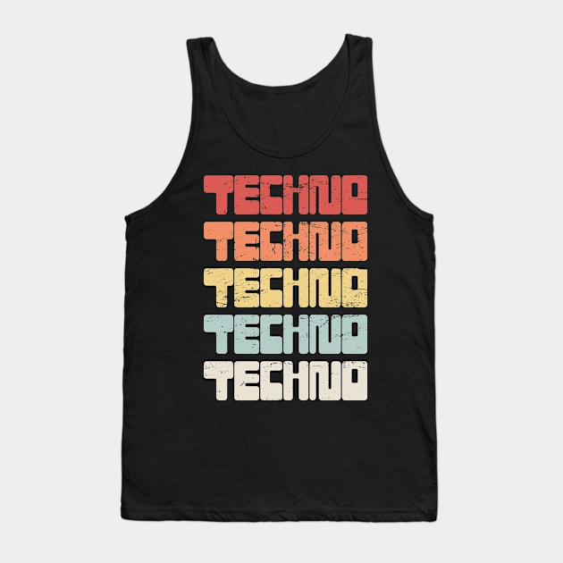 Retro Vintage TECHNO Tank Top by MeatMan